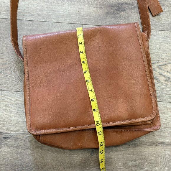 Piel Leather Large Handbag with Organizer Crossbody – Saddle Brown - Picture 3 of 15